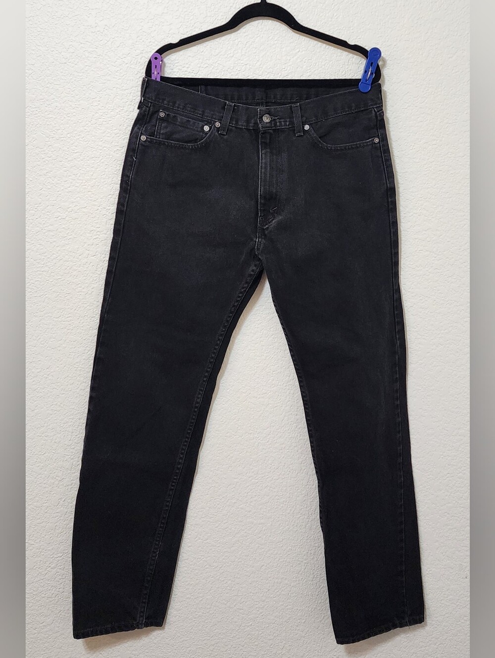 Men’s Levi’s 505 Regular Fit Jeans 36x34 | Washed Black | Unapologetic Dadcore